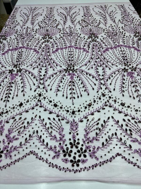 Luxury Embellished Lace Fabric –Embellished Fabric Collection FSL-LEF-FEB-245(4 yards) - Image 2
