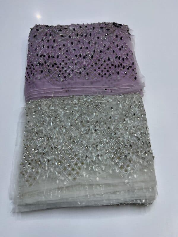 Luxury Embellished Lace Fabric –Embellished Fabric Collection FSL-LEF-FEB-246(4 yards) - Image 2