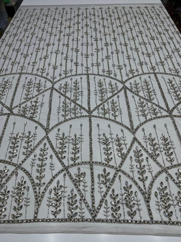 Luxury Embellished Lace Fabric –Embellished Fabric Collection FSL-LEF-FEB-253(4 yards) - Image 5