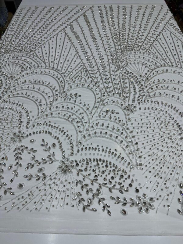 Luxury Embellished Lace Fabric –Embellished Fabric Collection FSL-LEF-FEB-254(4 yards) - Image 2