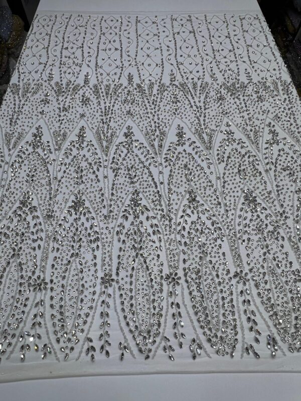 Luxury Embellished Lace Fabric –Embellished Fabric Collection FSL-LEF-FEB-255(4 yards) - Image 3