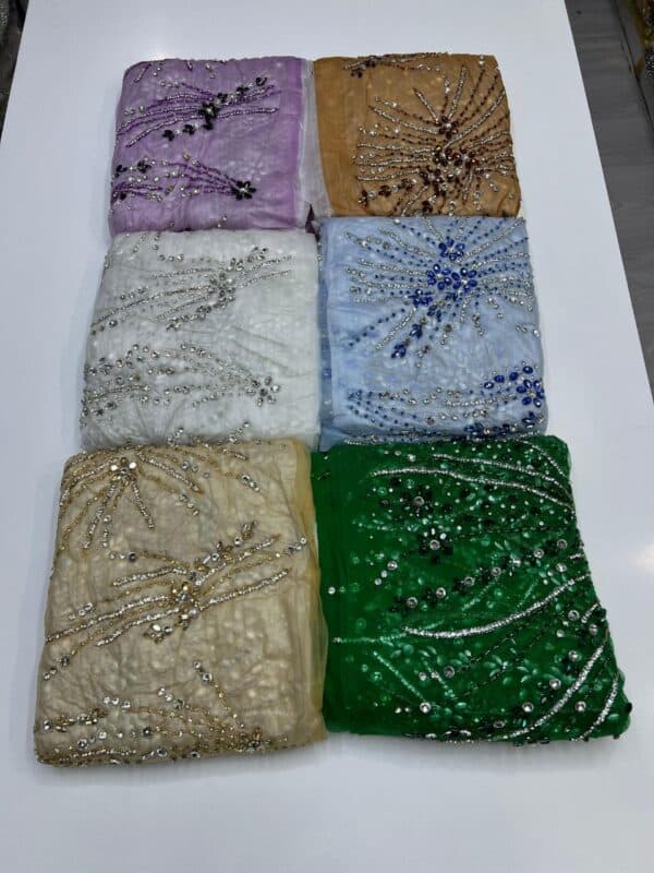 Luxury Embellished Lace Fabric –Embellished Fabric Collection FSL-LEF-FEB-241(4 yards) - Image 3