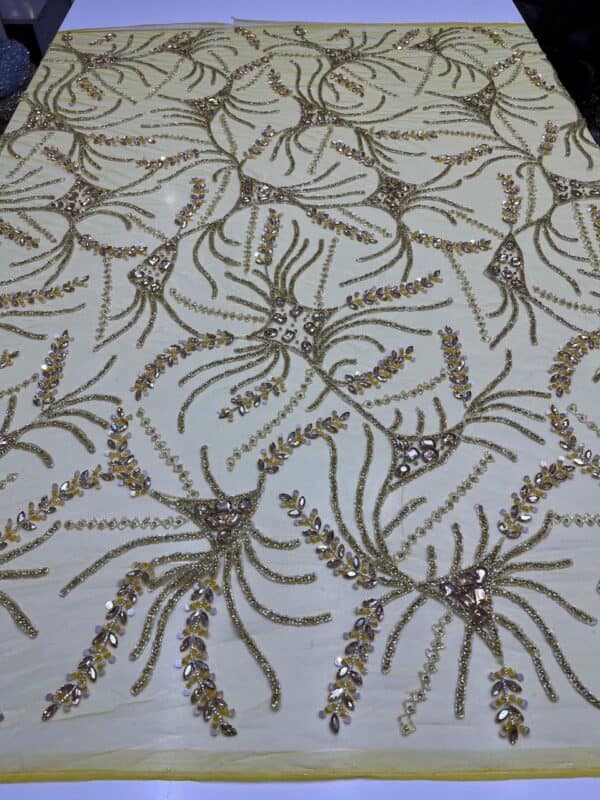 Luxury Embellished Lace Fabric –Embellished Fabric Collection FSL-LEF-FEB-251(4 yards) - Image 3