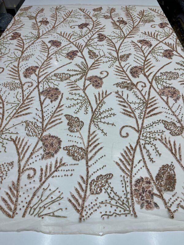 Luxury Embellished Lace Fabric –Embellished Fabric Collection FSL-LEF-FEB-252(4 yards) - Image 3