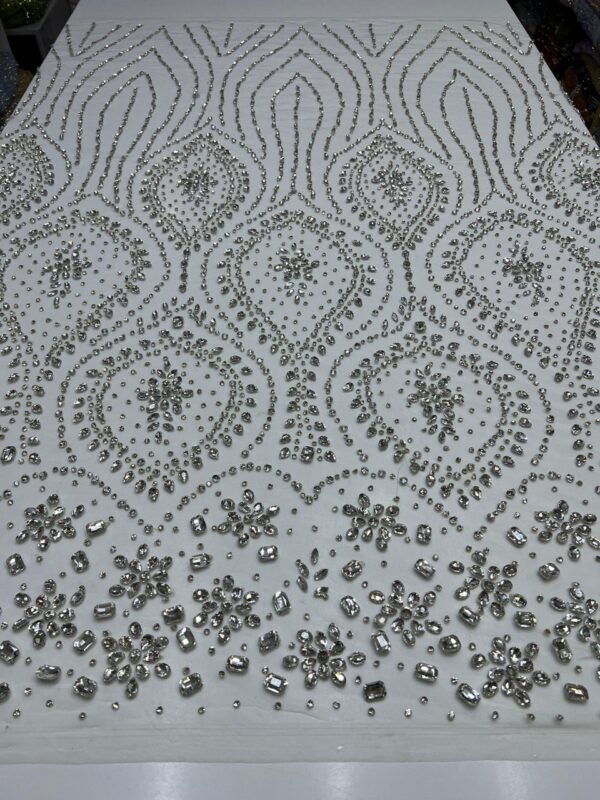 Luxury Embellished Lace Fabric –Embellished Fabric Collection FSL-LEF-FEB-256(4 yards) - Image 2