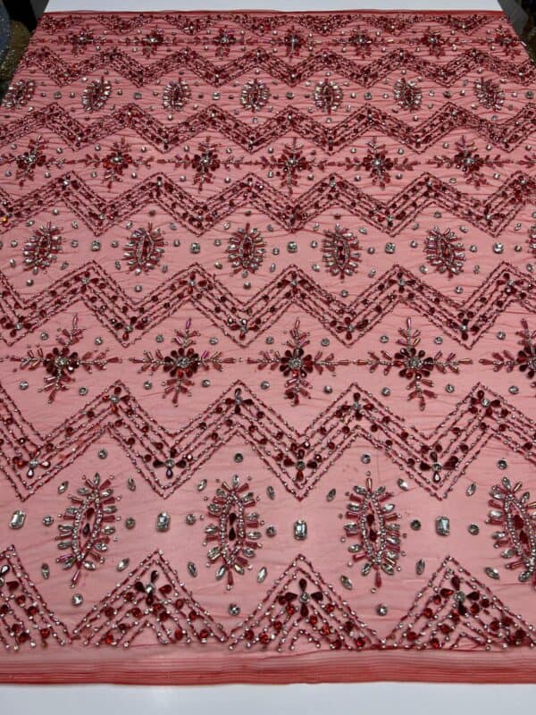 Luxury Embellished Lace Fabric –Embellished Fabric Collection FSL-LEF-FEB-257(4 yards) - Image 3