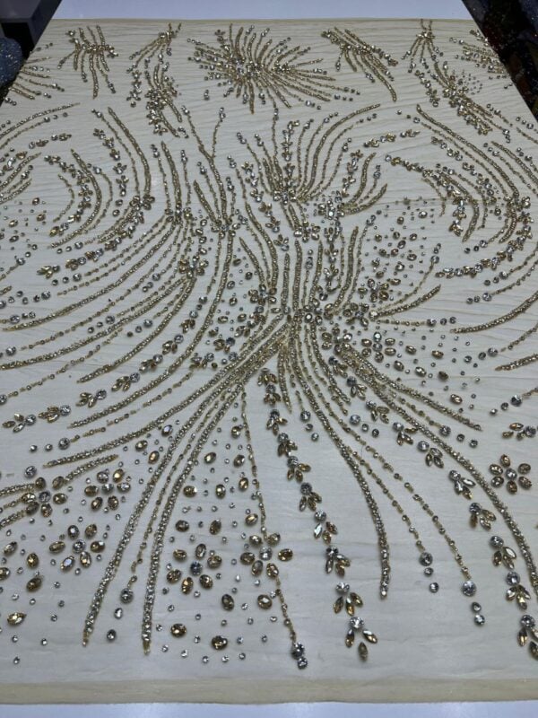 Luxury Embellished Lace Fabric –Embellished Fabric Collection FSL-LEF-FEB-241(4 yards) - Image 4