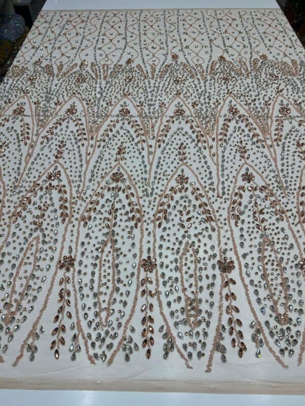 Luxury Embellished Lace Fabric –Embellished Fabric Collection FSL-LEF-FEB-242(4 yards) - Image 4