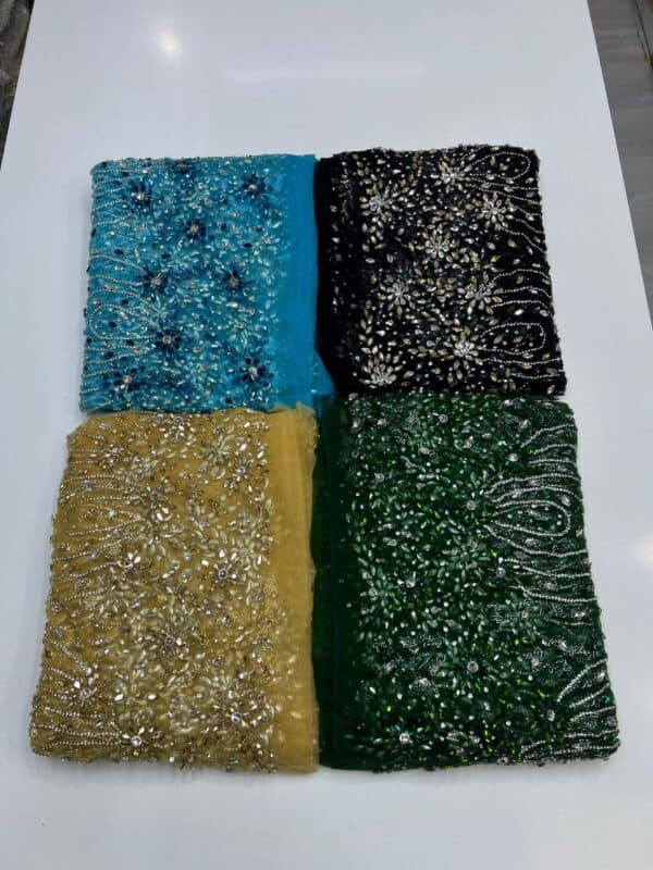 Luxury Embellished Lace Fabric –Embellished Fabric Collection FSL-LEF-FEB-243(4 yards) - Image 3