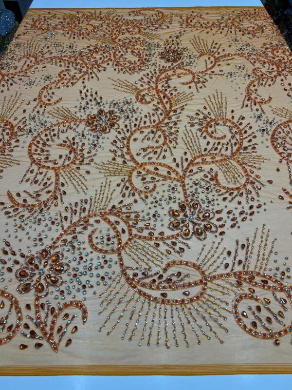 Luxury Embellished Lace Fabric –Embellished Fabric Collection FSL-LEF-FEB-244(4 yards) - Image 2