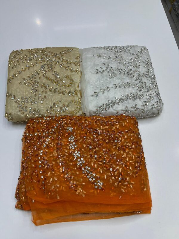 Luxury Embellished Lace Fabric –Embellished Fabric Collection FSL-LEF-FEB-248(4 yards) - Image 4