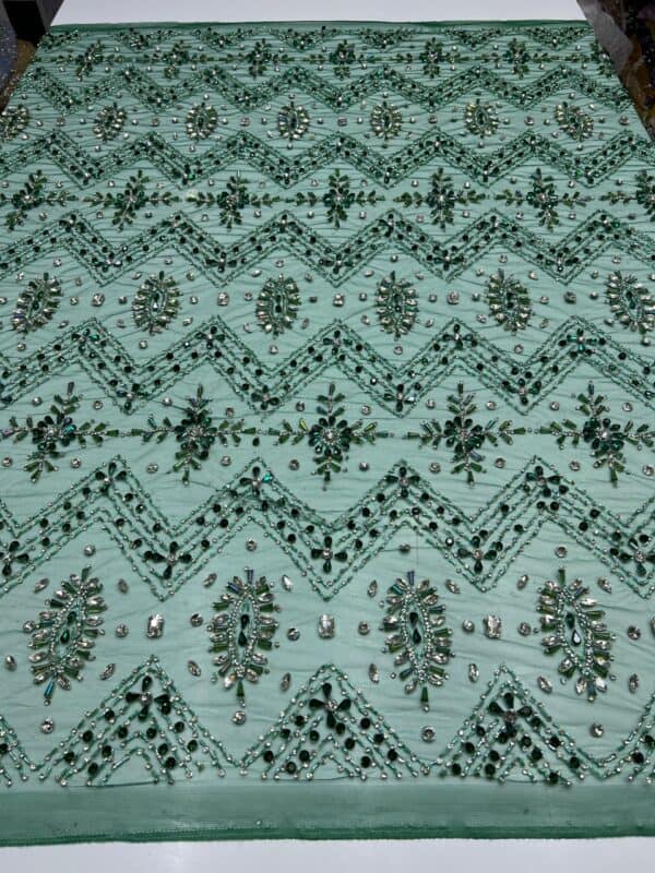 Luxury Embellished Lace Fabric –Embellished Fabric Collection FSL-LEF-FEB-257(4 yards) - Image 2