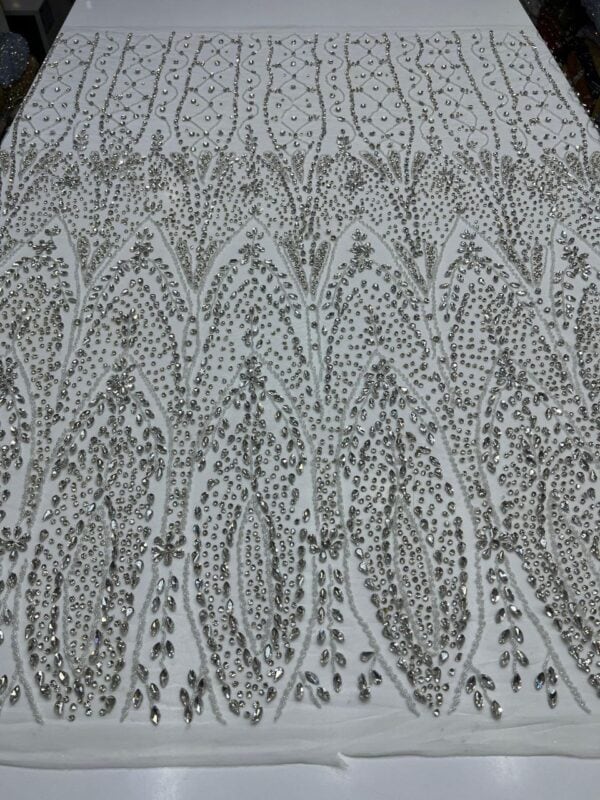 Luxury Embellished Lace Fabric –Embellished Fabric Collection FSL-LEF-FEB-242(4 yards) - Image 5