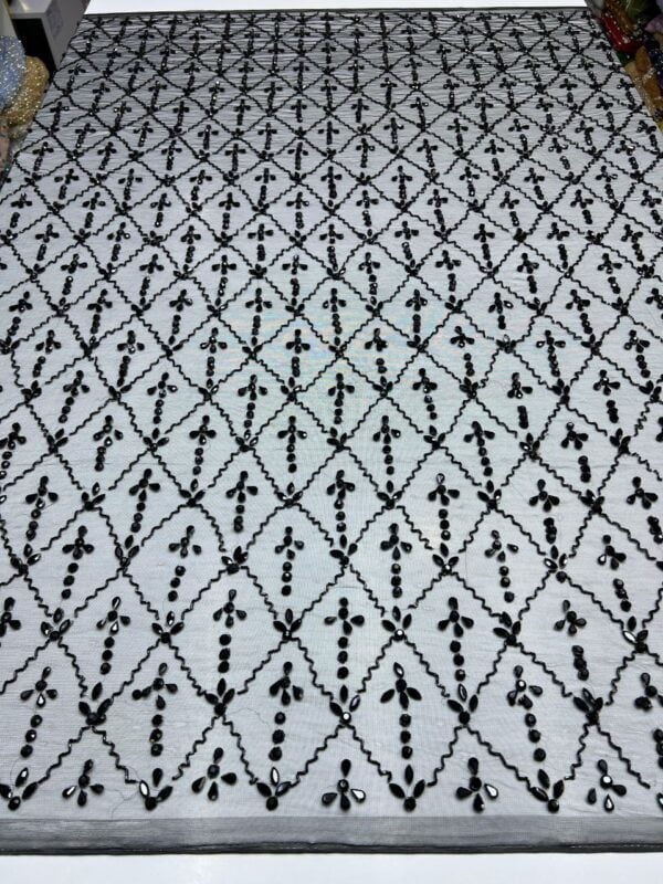 Luxury Embellished Lace Fabric –Embellished Fabric Collection FSL-LEF-FEB-247(4 yards) - Image 2