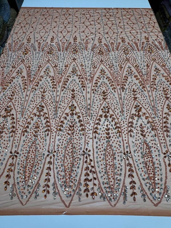 Luxury Embellished Lace Fabric –Embellished Fabric Collection FSL-LEF-FEB-255(4 yards) - Image 5