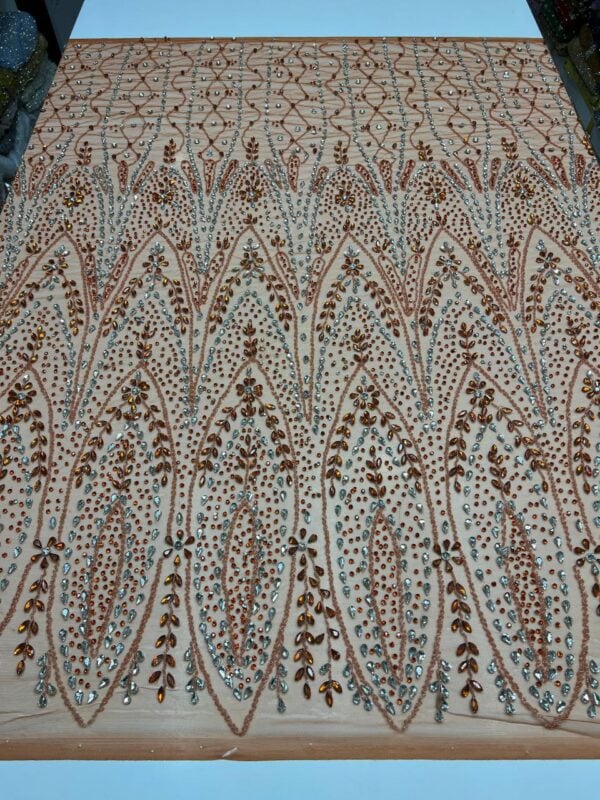 Luxury Embellished Lace Fabric –Embellished Fabric Collection FSL-LEF-FEB-242(4 yards) - Image 6