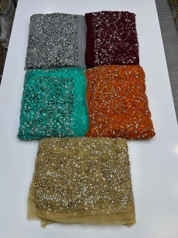 Luxury Embellished Lace Fabric –Embellished Fabric Collection FSL-LEF-FEB-250(4 yards) - Image 6