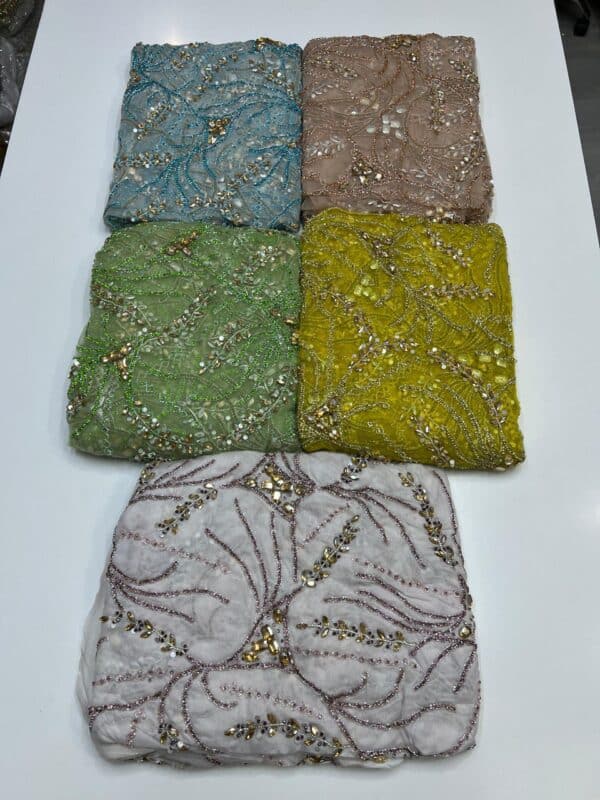 Luxury Embellished Lace Fabric –Embellished Fabric Collection FSL-LEF-FEB-251(4 yards) - Image 6