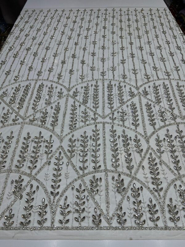  Haute Couture fabric with embellishments  