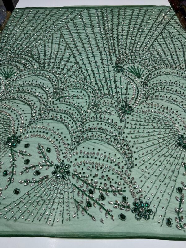 Luxury Embellished Lace Fabric –Embellished Fabric Collection FSL-LEF-FEB-254(4 yards) - Image 5