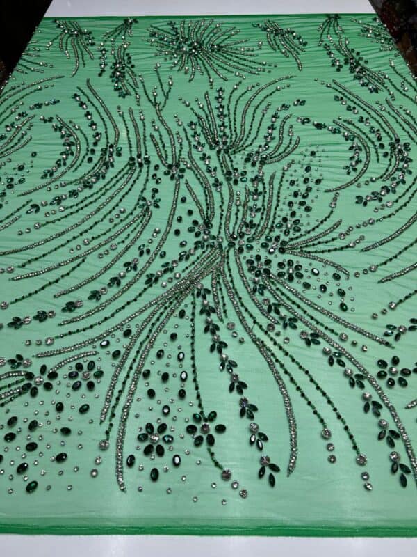 Luxury Embellished Lace Fabric –Embellished Fabric Collection FSL-LEF-FEB-241(4 yards) - Image 7