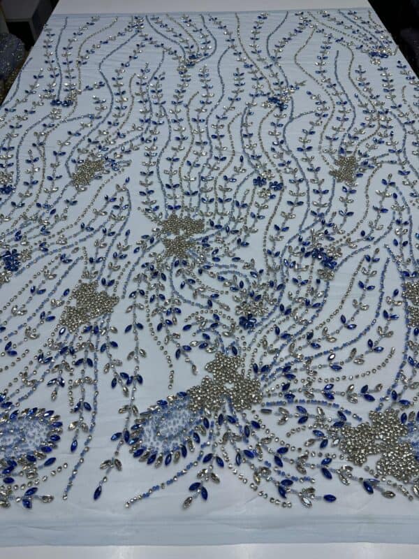 beaded lace fabric