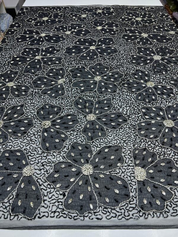 Hand-Beaded Fabric