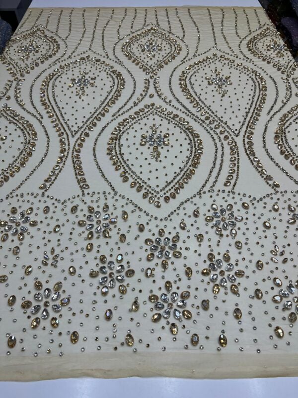 Luxury Embellished Lace Fabric –Embellished Fabric Collection FSL-LEF-FEB-302(4 yards) - Image 2