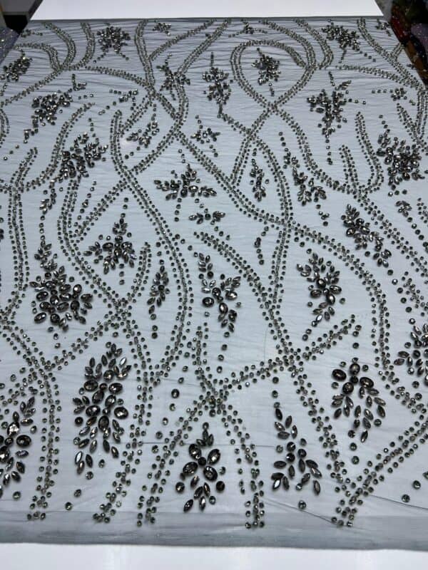 Luxury Embellished Lace Fabric –Embellished Fabric Collection FSL-LEF-FEB-305(4 yards) - Image 2