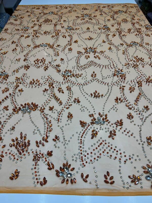 Luxury Embellished Lace Fabric –Embellished Fabric Collection FSL-LEF-FEB-303(4 yards) - Image 10
