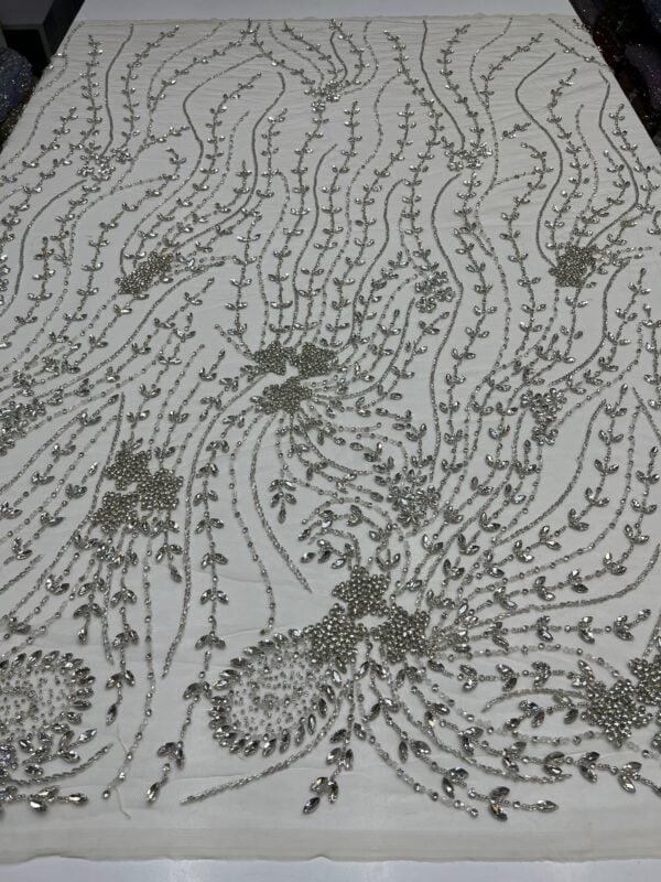 Luxury Embellished Lace Fabric –Embellished Fabric Collection FSL-LEF-FEB-299(4 yards) - Image 2