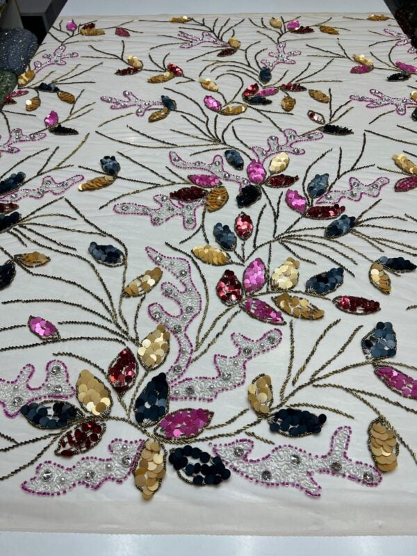 Luxury Embellished Lace Fabric –Embellished Fabric Collection FSL-LEF-FEB-310(4 yards) - Image 2
