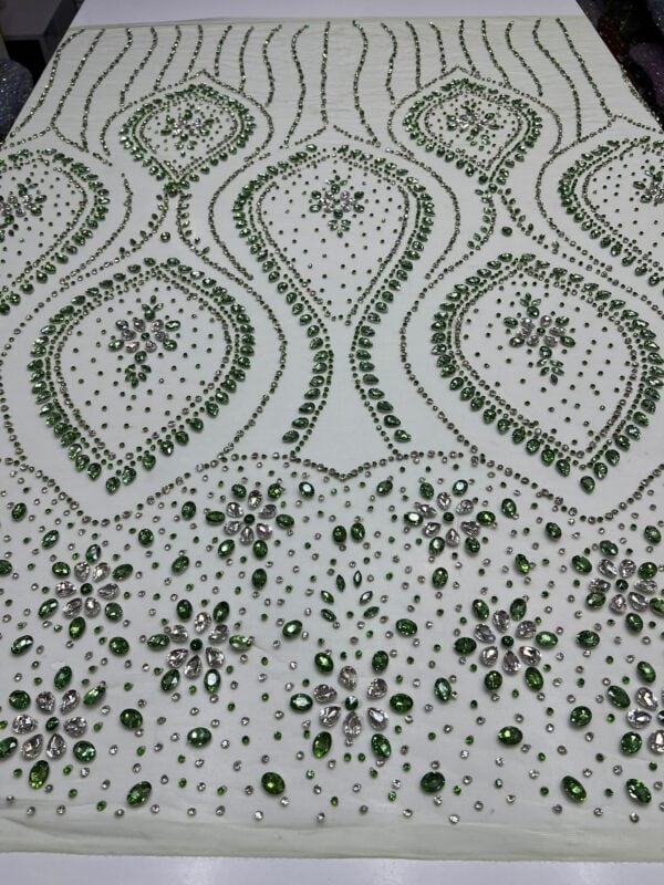 Luxury Embellished Lace Fabric –Embellished Fabric Collection FSL-LEF-FEB-302(4 yards) - Image 3