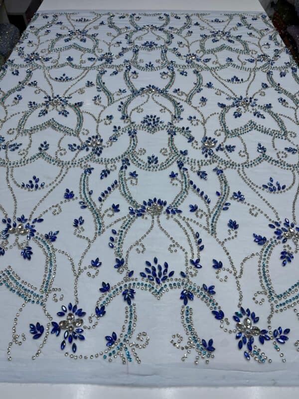 Luxury Embellished Lace Fabric –Embellished Fabric Collection FSL-LEF-FEB-303(4 yards) - Image 2