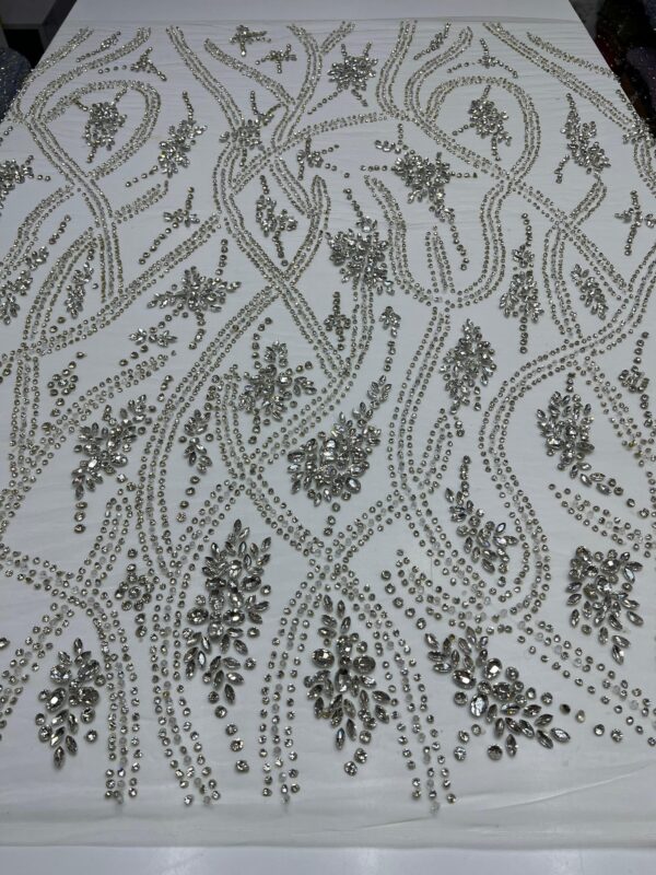 Luxury Embellished Lace Fabric –Embellished Fabric Collection FSL-LEF-FEB-305(4 yards) - Image 3