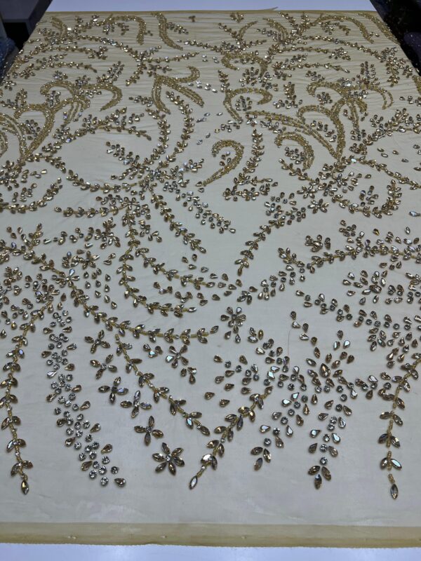 Luxury Embellished Lace Fabric –Embellished Fabric Collection FSL-LEF-FEB-306(4 yards) - Image 2
