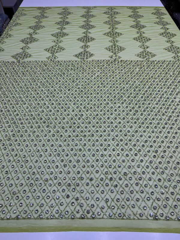 Luxury Embellished Lace Fabric –Embellished Fabric Collection FSL-LEF-FEB-307(4 yards) - Image 2