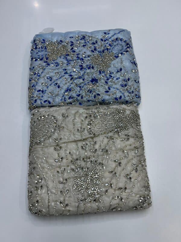 Luxury Embellished Lace Fabric –Embellished Fabric Collection FSL-LEF-FEB-299(4 yards) - Image 3