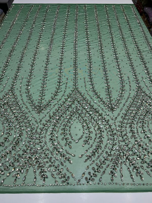 Luxury Embellished Lace Fabric –Embellished Fabric Collection FSL-LEF-FEB-309(4 yards) - Image 3
