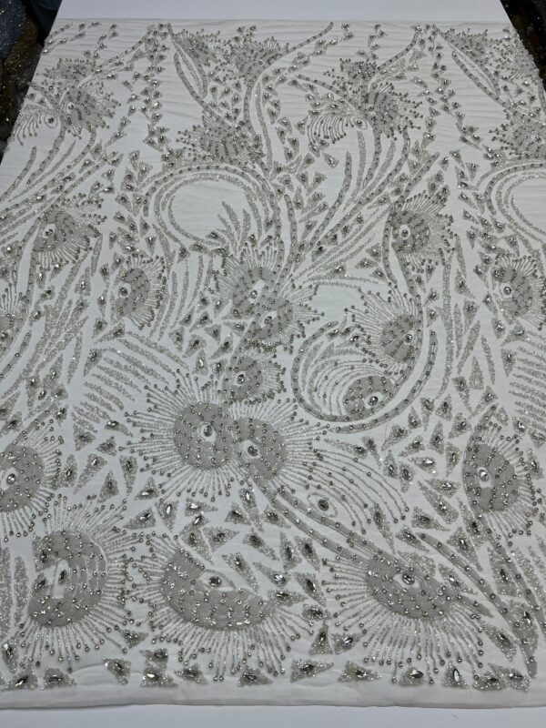 Luxury Embellished Lace Fabric –Embellished Fabric Collection FSL-LEF-FEB-311(4 yards) - Image 3