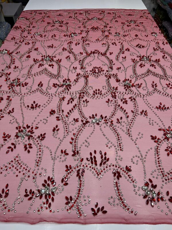 Luxury Embellished Lace Fabric –Embellished Fabric Collection FSL-LEF-FEB-303(4 yards) - Image 3