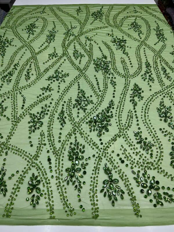 Luxury Embellished Lace Fabric –Embellished Fabric Collection FSL-LEF-FEB-305(4 yards) - Image 4