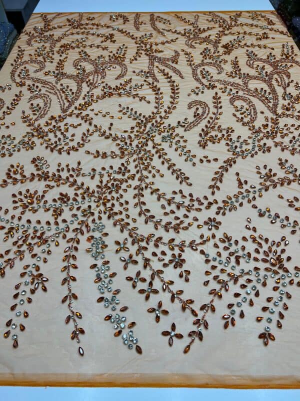 Luxury Embellished Lace Fabric –Embellished Fabric Collection FSL-LEF-FEB-306(4 yards) - Image 3