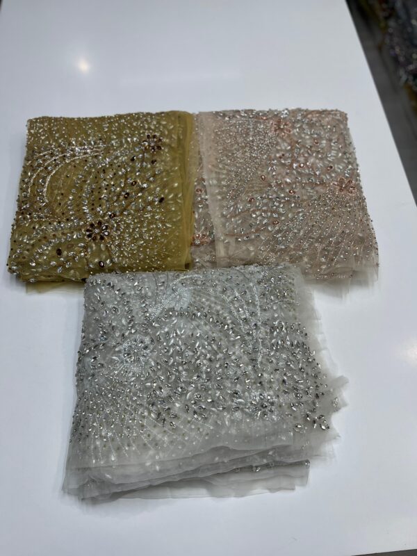 Luxury Embellished Lace Fabric –Embellished Fabric Collection FSL-LEF-FEB-301(4 yards) - Image 4