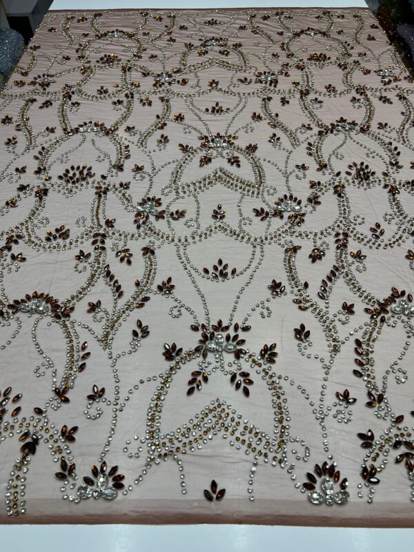 Luxury Embellished Lace Fabric –Embellished Fabric Collection FSL-LEF-FEB-303(4 yards) - Image 4
