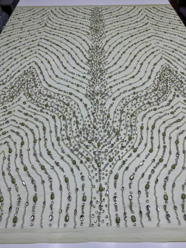 Luxury Embellished Lace Fabric –Embellished Fabric Collection FSL-LEF-FEB-304(4 yards) - Image 5