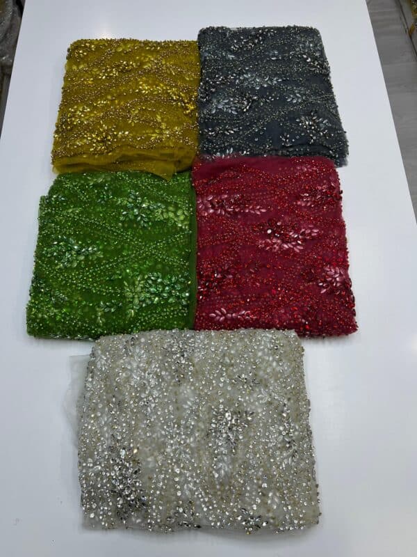 Luxury Embellished Lace Fabric –Embellished Fabric Collection FSL-LEF-FEB-305(4 yards) - Image 6