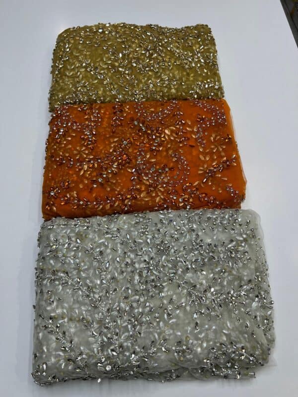 Luxury Embellished Lace Fabric –Embellished Fabric Collection FSL-LEF-FEB-306(4 yards) - Image 4
