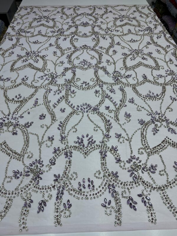 Luxury Embellished Lace Fabric –Embellished Fabric Collection FSL-LEF-FEB-303(4 yards) - Image 5