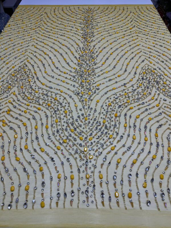 Luxury Embellished Lace Fabric –Embellished Fabric Collection FSL-LEF-FEB-304(4 yards) - Image 6